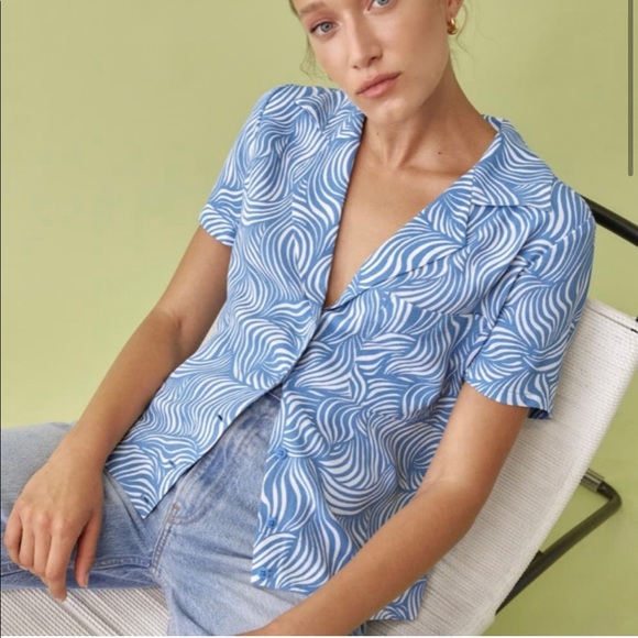 Reformation Cuba top- size XS- color splash - Picture 4 of 4